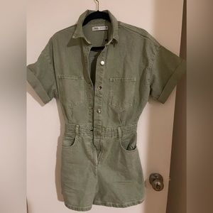 Zara green jumpsuit